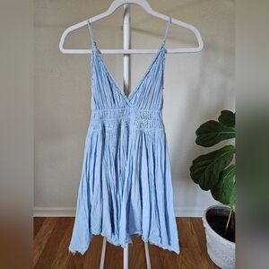 Free People Blue One Delia Slip Dress